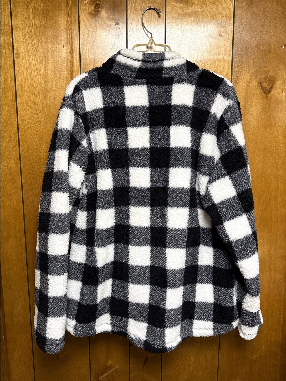 Checkered Coat Black & White Full Zip Size XL - Picture 3 of 3